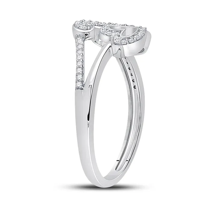 14k White Gold Round Diamond Triple Heart Ring 16 Cttw gndatlanta Rings