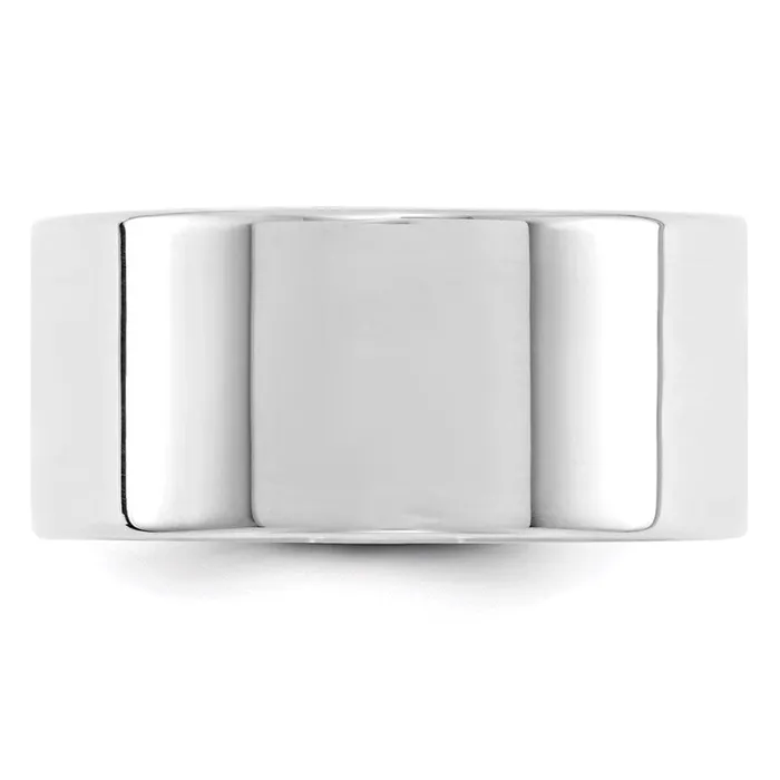 Solid 10K White Gold 10mm Light Weight Flat MensWomens Wedding Band Ring Size 14 Goldia Rings Solid 10K White Gold 10mm Light Weight Flat MensWomens Wedding Band Ring Size 14 Goldia Rings