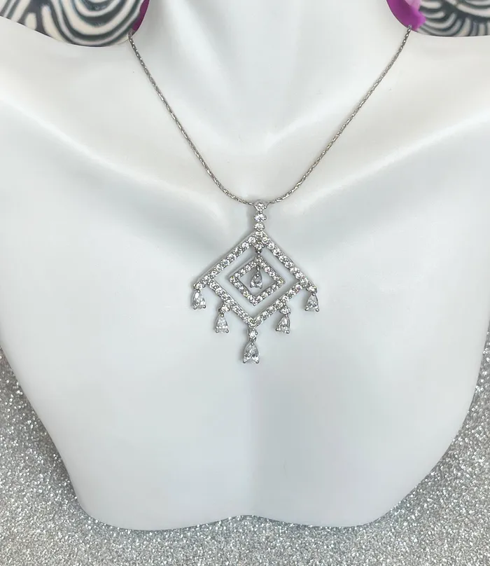 SophiaRene Boutique Sterling Silver Chandelier Pendant Necklace Necklaces