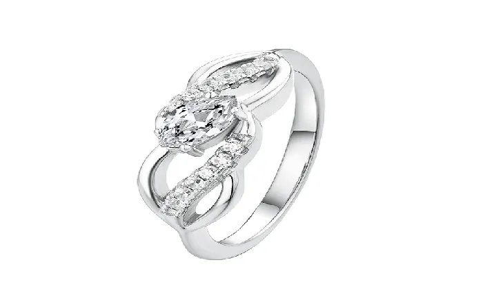 Rings sparklingselections Sterling Silver Gemstone Wedding Ring