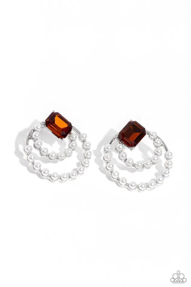 Earrings Paparazzi Accessories Double Standard Brown Earrings Jewelry by Bretta
