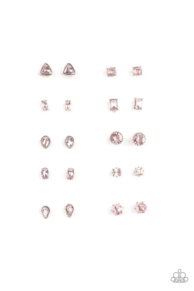 Paparazzi Accessories Starlet Shimmer Pink Post Earrings Jewelry by Bretta Earrings