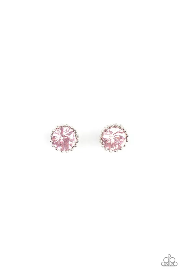 Paparazzi Accessories Starlet Shimmer Pink Post Earrings Jewelry by Bretta Earrings