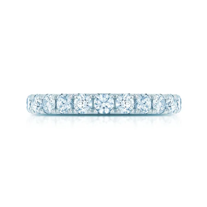 14K White Gold Diamond Band CLASSIQUE CREATIONS Rings