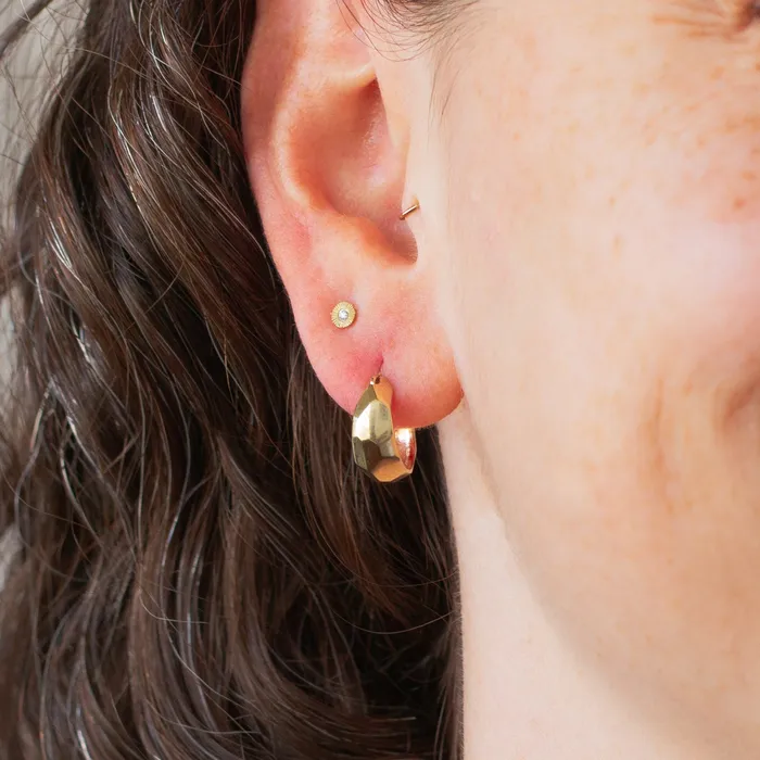 Corey Egan Gold Fragment Huggie Hoops PreStyled Sets