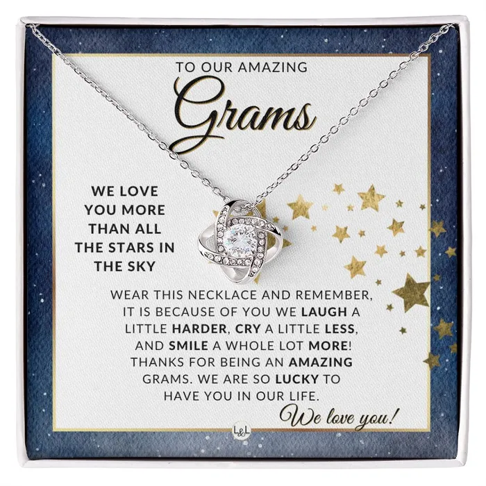 Our Grams Gift Meaningful Necklace Great For Mothers Day Christmas Her Birthday Or As An Encouragement Gift ShineOn Fulfillment Necklaces