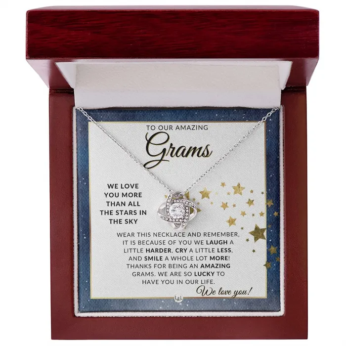 Our Grams Gift Meaningful Necklace Great For Mothers Day Christmas Her Birthday Or As An Encouragement Gift ShineOn Fulfillment Necklaces