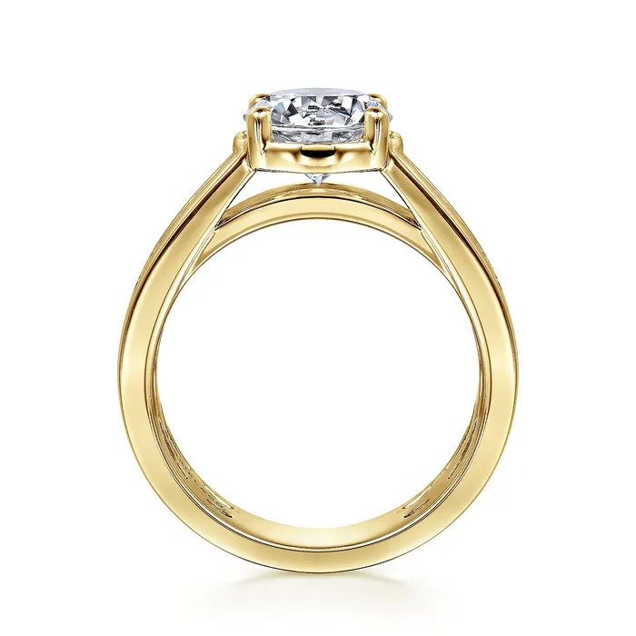 Rings Gabriel Contemporary Collection 14K Yellow Gold 055ctw 4 Prong Style Diamond SemiMount Engagement Ring GABRIEL CO Rings Gabriel Contemporary Collection 14K Yellow Gold 055ctw 4 Prong Style Diamond SemiMount Engagement Ring GABRIEL CO