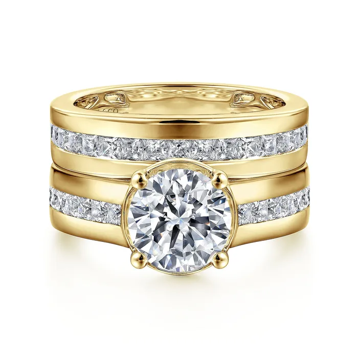 Rings Gabriel Contemporary Collection 14K Yellow Gold 055ctw 4 Prong Style Diamond SemiMount Engagement Ring GABRIEL CO Rings Gabriel Contemporary Collection 14K Yellow Gold 055ctw 4 Prong Style Diamond SemiMount Engagement Ring GABRIEL CO