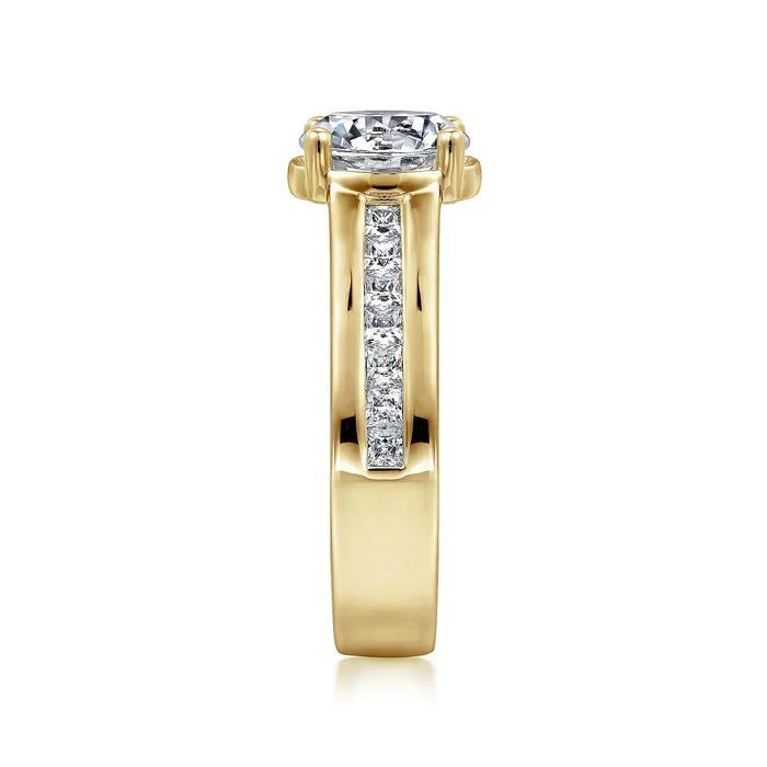 Rings Gabriel Contemporary Collection 14K Yellow Gold 055ctw 4 Prong Style Diamond SemiMount Engagement Ring GABRIEL CO Rings Gabriel Contemporary Collection 14K Yellow Gold 055ctw 4 Prong Style Diamond SemiMount Engagement Ring GABRIEL CO