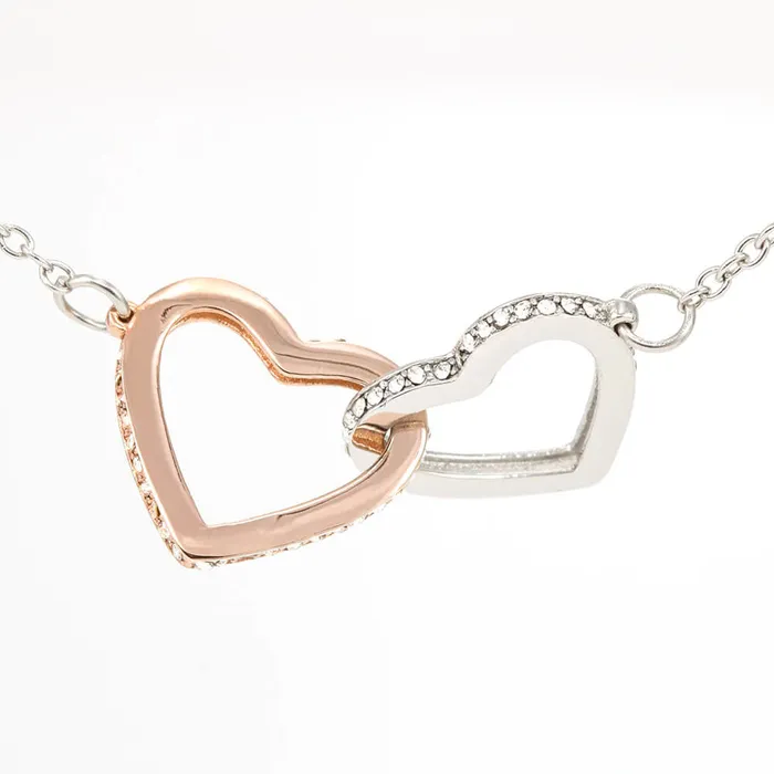 ShineOn Fulfillment Necklaces Congrats You Are Being Promoted Gift for Future Grandma Pregnancy Announcement Interlocking Heart Pendant Necklace