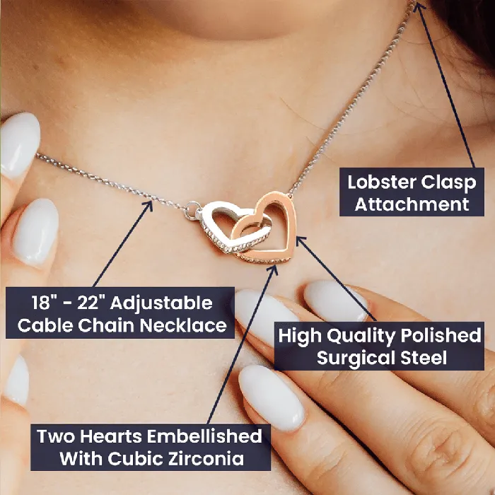 ShineOn Fulfillment Necklaces Congrats You Are Being Promoted Gift for Future Grandma Pregnancy Announcement Interlocking Heart Pendant Necklace
