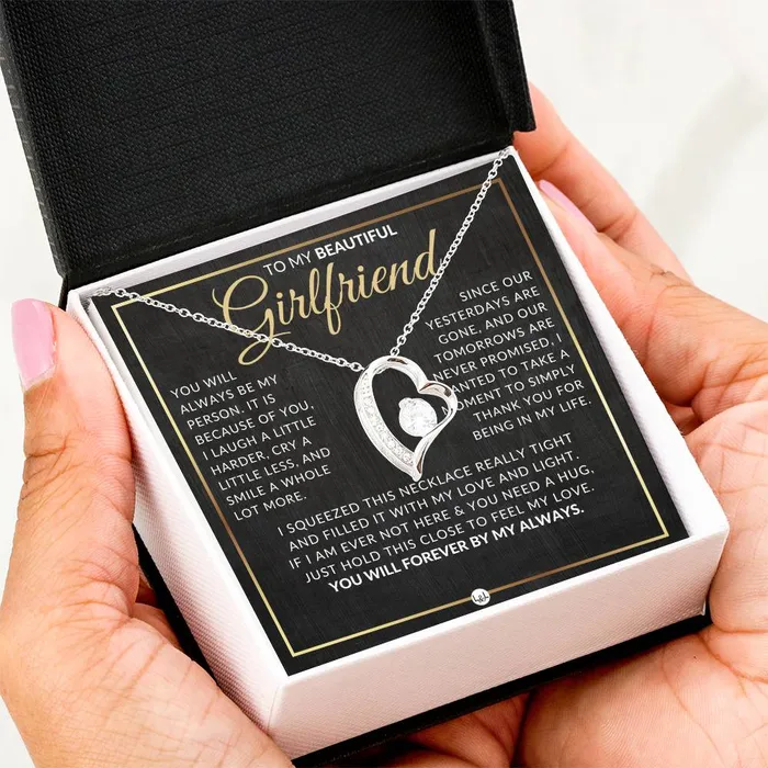 ShineOn Fulfillment Necklaces Gift For Girlfriend Open Heart Pendant Necklace Sentimental and Romantic Christmas Valentines Day Birthday or Anniversary Present