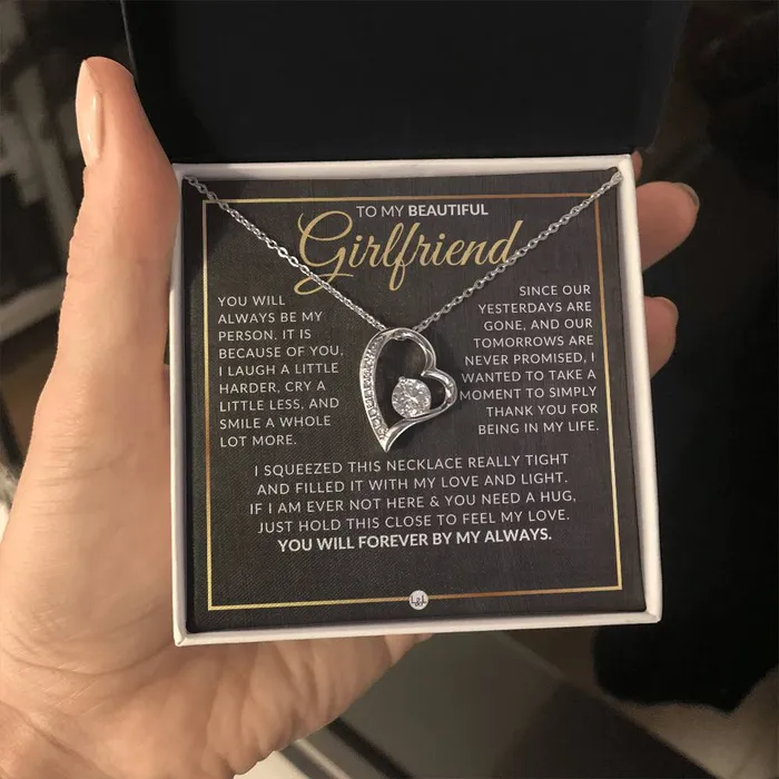 ShineOn Fulfillment Necklaces Gift For Girlfriend Open Heart Pendant Necklace Sentimental and Romantic Christmas Valentines Day Birthday or Anniversary Present