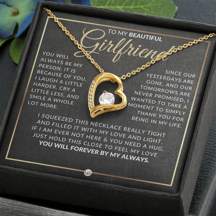 ShineOn Fulfillment Necklaces Gift For Girlfriend Open Heart Pendant Necklace Sentimental and Romantic Christmas Valentines Day Birthday or Anniversary Present