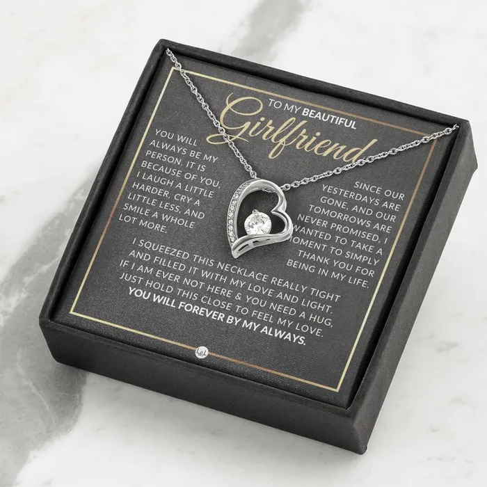 ShineOn Fulfillment Necklaces Gift For Girlfriend Open Heart Pendant Necklace Sentimental and Romantic Christmas Valentines Day Birthday or Anniversary Present