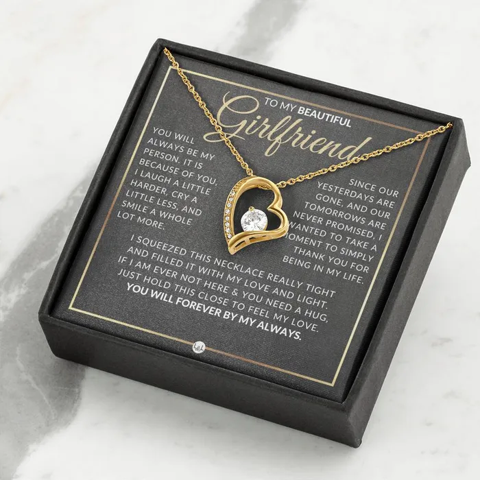 ShineOn Fulfillment Necklaces Gift For Girlfriend Open Heart Pendant Necklace Sentimental and Romantic Christmas Valentines Day Birthday or Anniversary Present