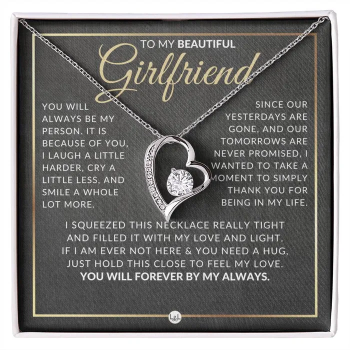 ShineOn Fulfillment Necklaces Gift For Girlfriend Open Heart Pendant Necklace Sentimental and Romantic Christmas Valentines Day Birthday or Anniversary Present
