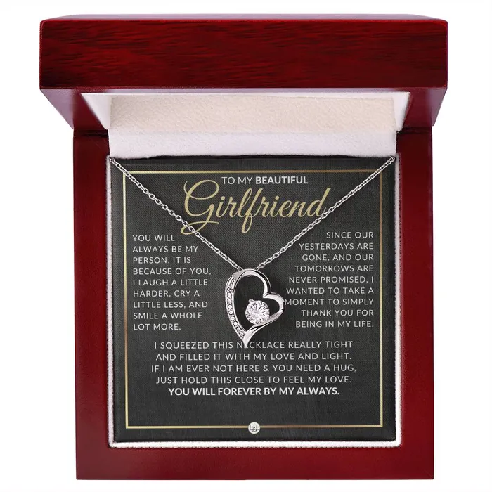 ShineOn Fulfillment Necklaces Gift For Girlfriend Open Heart Pendant Necklace Sentimental and Romantic Christmas Valentines Day Birthday or Anniversary Present