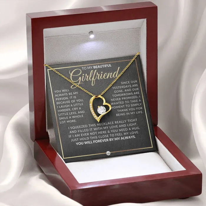 ShineOn Fulfillment Necklaces Gift For Girlfriend Open Heart Pendant Necklace Sentimental and Romantic Christmas Valentines Day Birthday or Anniversary Present