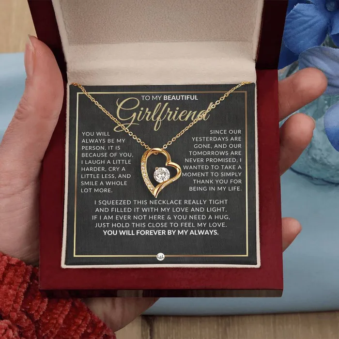 ShineOn Fulfillment Necklaces Gift For Girlfriend Open Heart Pendant Necklace Sentimental and Romantic Christmas Valentines Day Birthday or Anniversary Present