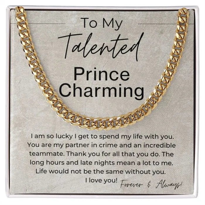 ShineOn Fulfillment Necklaces Im So Lucky I Get To Spend My Life With You Gift for Him Linked Chain Necklace ShineOn Fulfillment Necklaces Im So Lucky I Get To Spend My Life With You Gift for Him Linked Chain Necklace