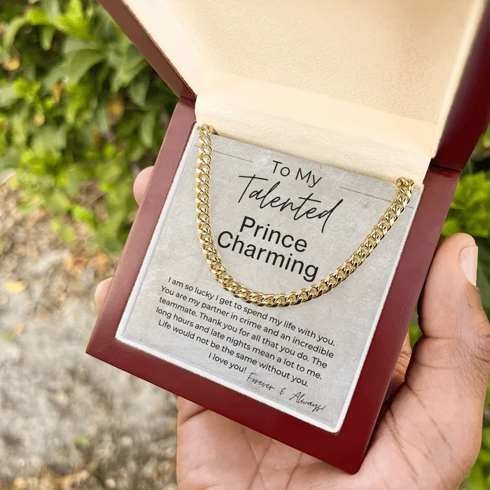 ShineOn Fulfillment Necklaces Im So Lucky I Get To Spend My Life With You Gift for Him Linked Chain Necklace
