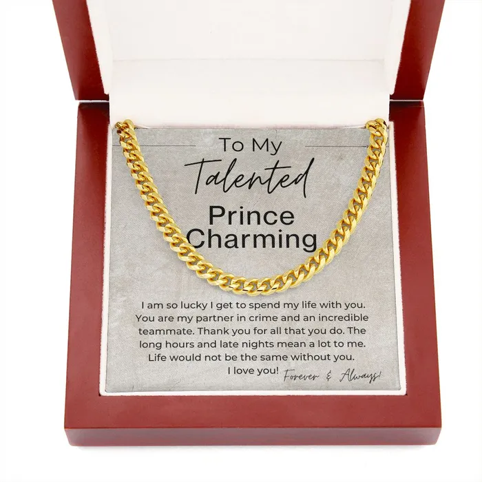 ShineOn Fulfillment Necklaces Im So Lucky I Get To Spend My Life With You Gift for Him Linked Chain Necklace