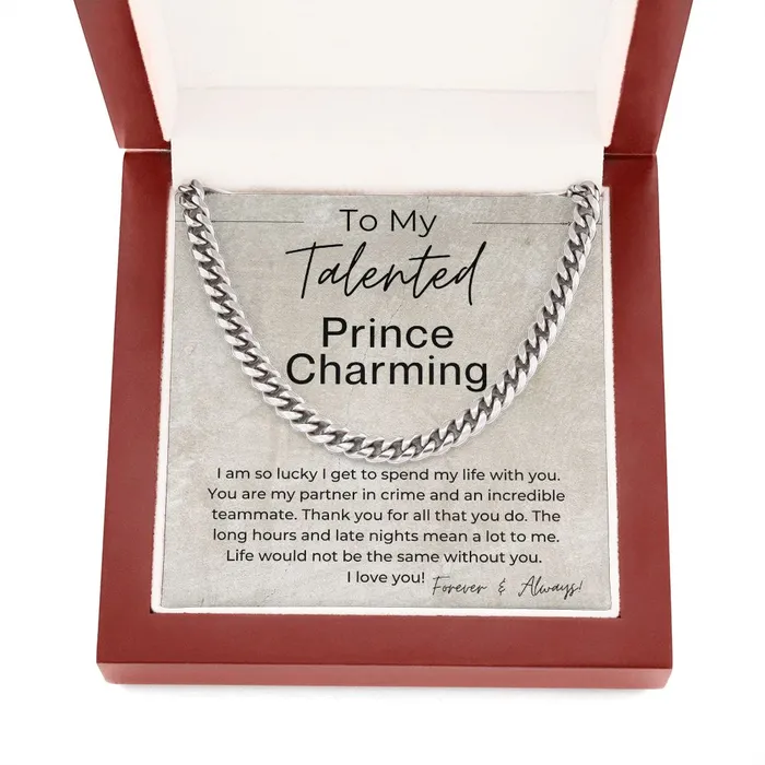 ShineOn Fulfillment Necklaces Im So Lucky I Get To Spend My Life With You Gift for Him Linked Chain Necklace