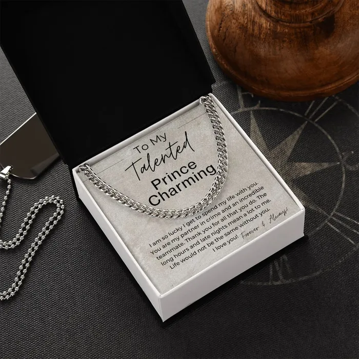 ShineOn Fulfillment Necklaces Im So Lucky I Get To Spend My Life With You Gift for Him Linked Chain Necklace