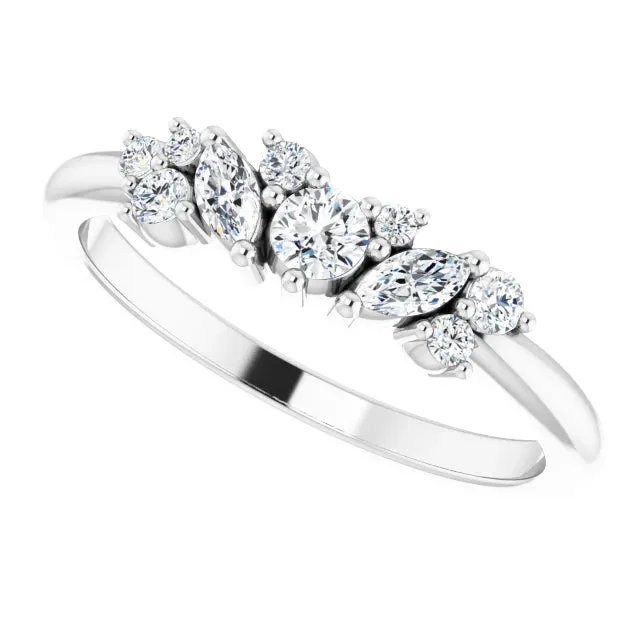 Storyteller by Vintage Magnality Rings Mosaic MultiShape 13 CTW Natural Diamond Ring Solid 14K Rose White Yellow Gold