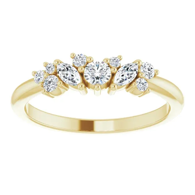 Storyteller by Vintage Magnality Rings Mosaic MultiShape 13 CTW Natural Diamond Ring Solid 14K Rose White Yellow Gold