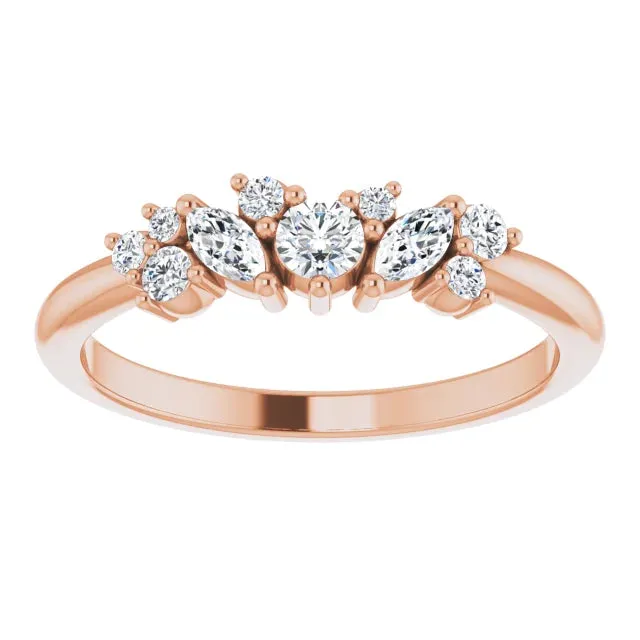 Storyteller by Vintage Magnality Rings Mosaic MultiShape 13 CTW Natural Diamond Ring Solid 14K Rose White Yellow Gold