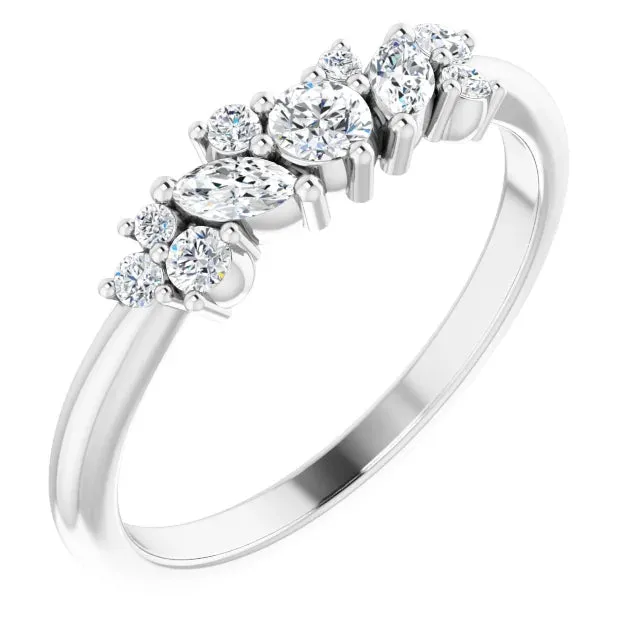 Storyteller by Vintage Magnality Rings Mosaic MultiShape 13 CTW Natural Diamond Ring Solid 14K Rose White Yellow Gold