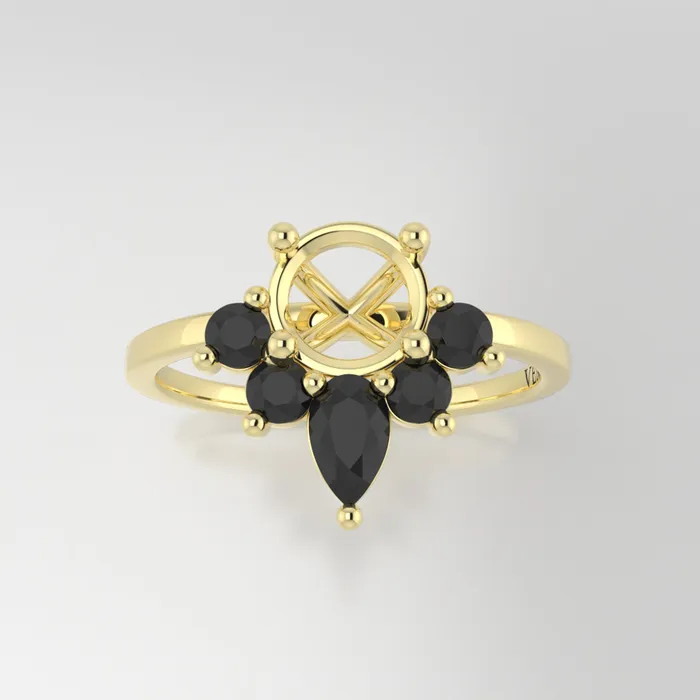 The Estelle 14k Yellow Size 625 Stone KT31 Antelope Ring Box Custom Engraving 0 VENVS Rings The Estelle 14k Yellow Size 625 Stone KT31 Antelope Ring Box Custom Engraving 0 VENVS Rings