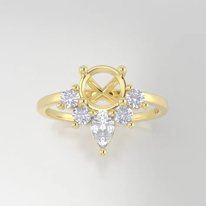 VENVS The Celeste 18k Yellow Size 675 Stone OP61 Cinque Ring Box Custom Engraving 0 Rings VENVS The Celeste 18k Yellow Size 675 Stone OP61 Cinque Ring Box Custom Engraving 0 Rings
