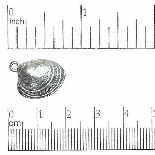 18mm x 12mm Gold or Pewter Clam Shell Charm CBS2738 Continental Beads Charm Necklaces 18mm x 12mm Gold or Pewter Clam Shell Charm CBS2738 Continental Beads Charm Necklaces