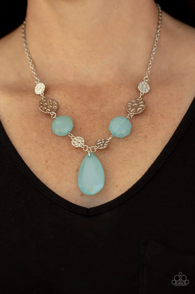 A Finishing Touch Jewelry Necklaces Paparazzi DEW What You Wanna DEW Blue Necklace