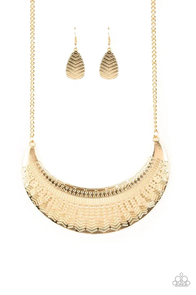 A Finishing Touch Jewelry Necklaces Paparazzi Large As Life Gold Necklace