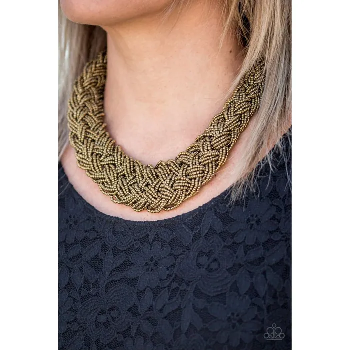 A Finishing Touch Jewelry Necklaces Paparazzi Mesmerizingly Mesopotamia Brass Necklace A Finishing Touch Jewelry Necklaces Paparazzi Mesmerizingly Mesopotamia Brass Necklace