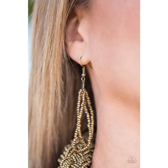 A Finishing Touch Jewelry Necklaces Paparazzi Mesmerizingly Mesopotamia Brass Necklace