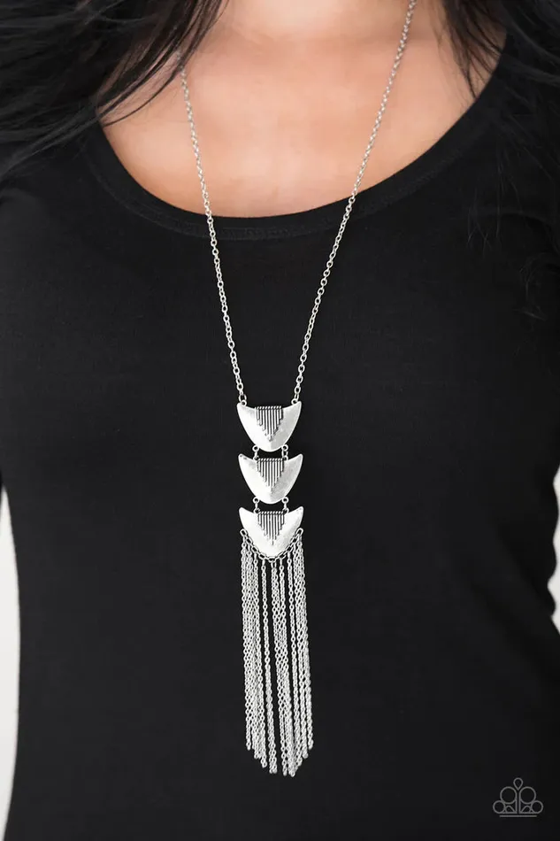 A Finishing Touch Jewelry Necklaces Paparazzi Paradise Prowess Silver Necklace