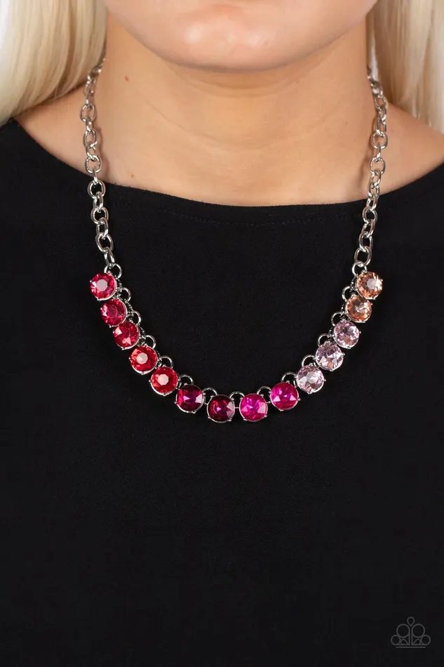 A Finishing Touch Jewelry Necklaces Paparazzi Rainbow Resplendence Pink Necklace A Finishing Touch Jewelry Necklaces Paparazzi Rainbow Resplendence Pink Necklace