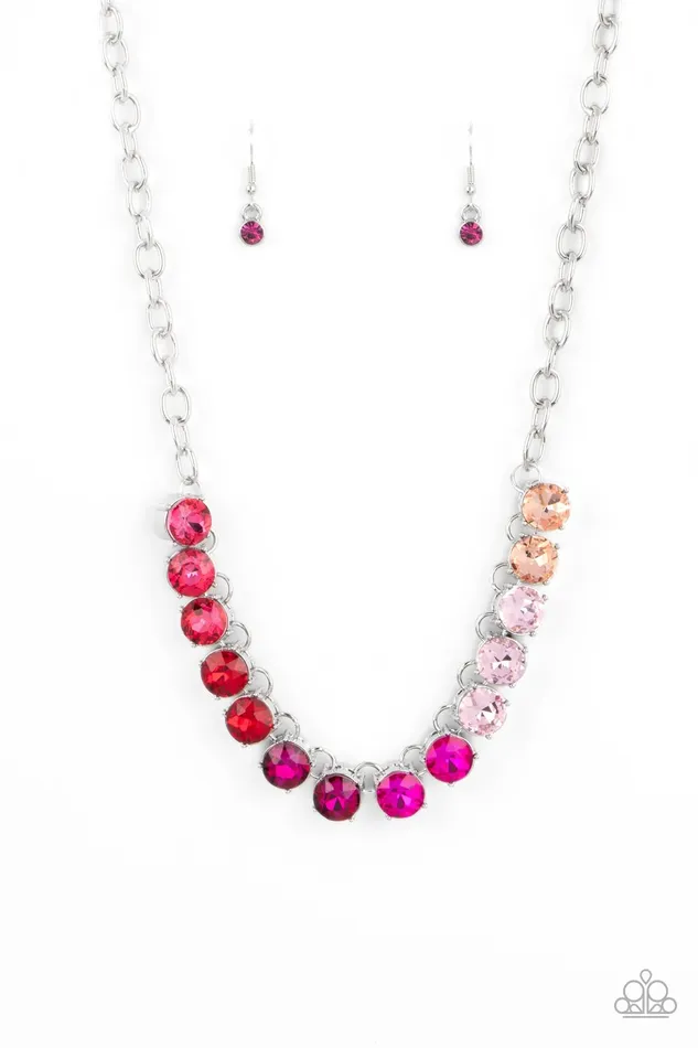 A Finishing Touch Jewelry Necklaces Paparazzi Rainbow Resplendence Pink Necklace
