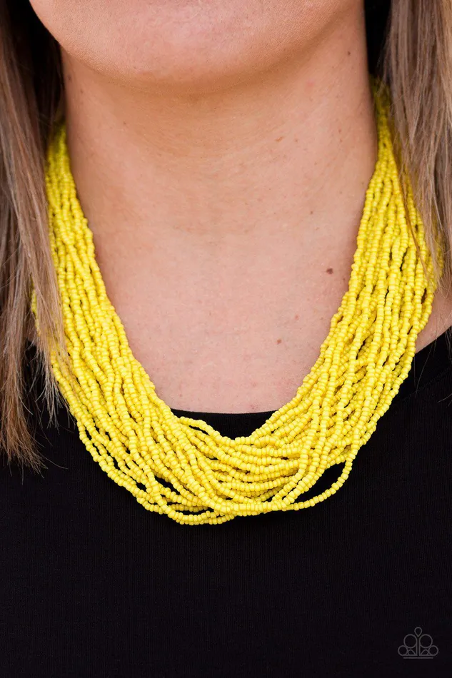 A Finishing Touch Jewelry Necklaces Paparazzi The Show Must Congo On Yellow Necklace