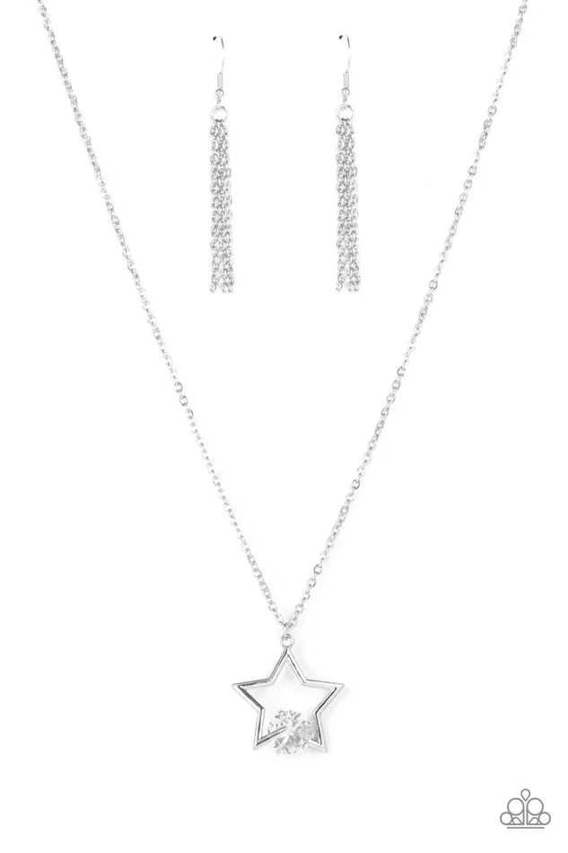 A Finishing Touch Jewelry Paparazzi Starry Fireworks White Necklace Necklaces