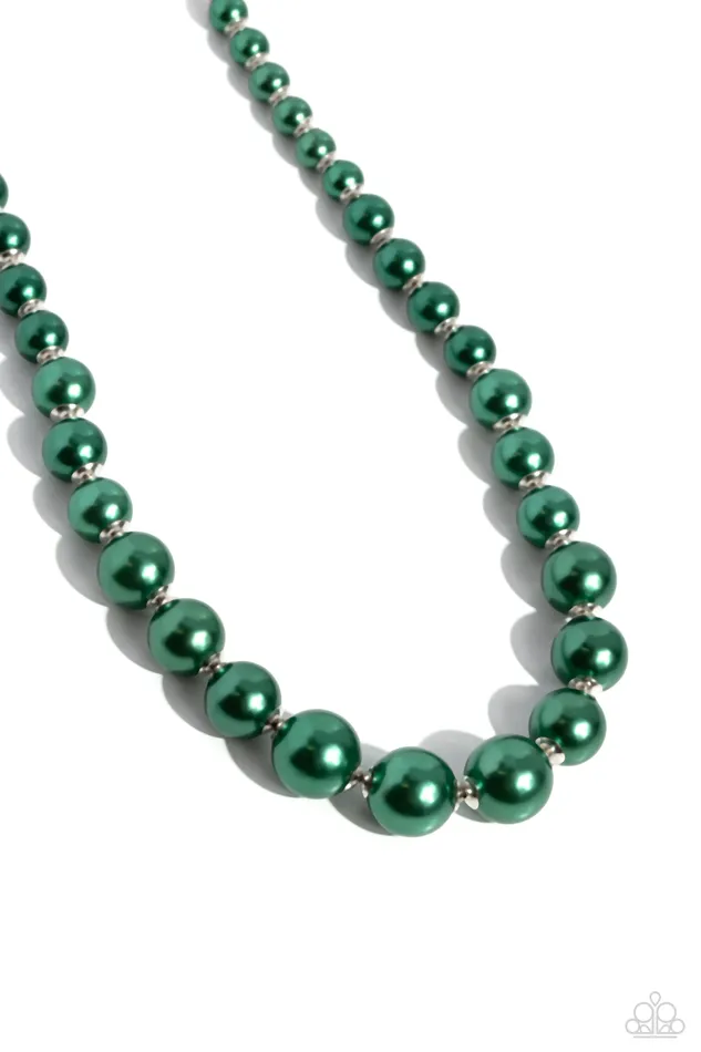 A Finishing Touch Necklaces Paparazzi Manhattan Mogul Green Necklace