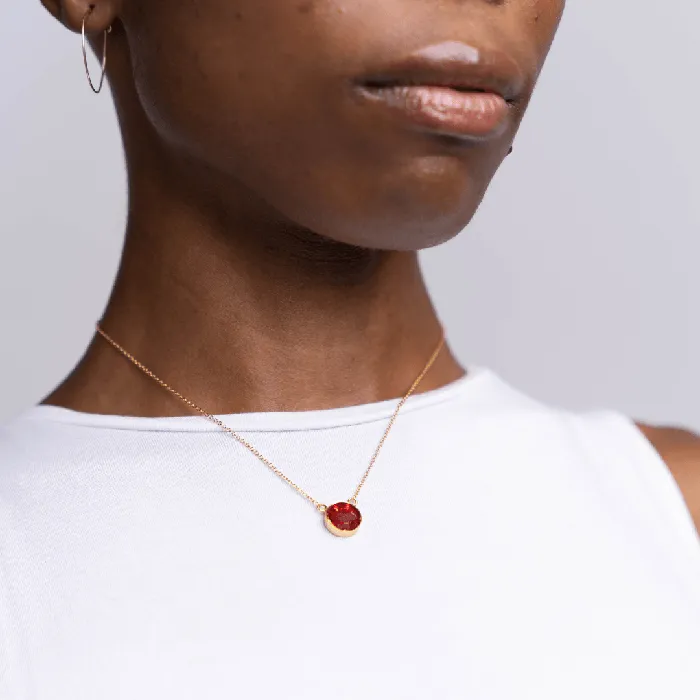 Birthstone Adrian Necklace Gold January Necklaces