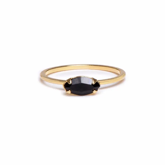 Black Girls Code Rings East West Marquis Ring Jet