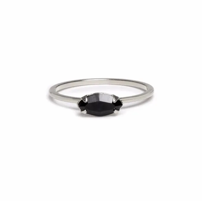 Black Girls Code Rings East West Marquis Ring Jet